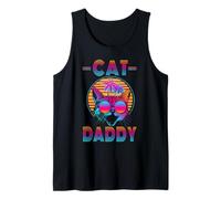Cat Daddy Retro Vintage 80s Style Funny Kitty Cat Dad Lover Canotta