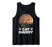 Cat Daddy Sunset Funny Kitty Father's Day Cats Lover Canotta