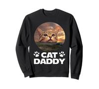 Cat Daddy Sunset Funny Kitty Father's Day Cats Lover Felpa