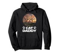 Cat Daddy Sunset Funny Kitty Father's Day Cats Lover Felpa con Cappuccio