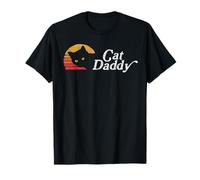 Cat Daddy Vintage Eighties Style Cat Retro Distressed Maglietta