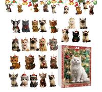 Cat Decoration - 10.24x7.09in Kitten Countdown Calendar 2025 per celebrazione delle vacanze con fascino acrilico, funzione sospesa, ornamento animale per finestre, auto, casa, vacanza, uso st