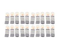 Cat Design Furniture Leg Socks 20pcs | Double Thickened Floor Protectors for Chairs/Tables/Cabinets | Scratch Preventive Chair Leg Covers with Elastic Binding Mouth, Dark Grey