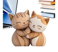 Cat Desk Decor - Decorazione per la casa in legno 2D gatto, decorazioni per la casa di animali per San Valentino Cabinet cabina Entryway Birthday Friends Holiday Camera da letto Soggiorno Mensola