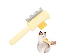 Cat Detangling Comb - Shedding Massage Comb for Puppy | Pet Supplies Gentle Brush | for Small Medium Large Kitten Bunny Hamster, Button-Operated Straight Combs