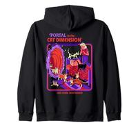 Cat Dimension Sci Fi Retro Vintage Funny Adult Humor Felpa con Cappuccio