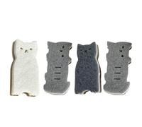 Cat Dish Sponge - Soft Cleaning Brush for Pet Bowls and Kitchen Use | Durable Non-Scratch Material with Ergonomic Grip, Gentle Scrubber for Dishes, Bowls, and Water Fountains