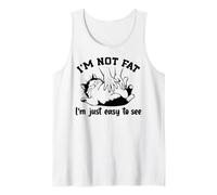 Cat Divertente Non Sono Grasso. Sono Solo Facile da Vedere Canotta