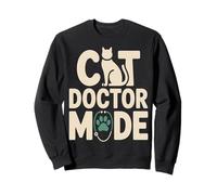 Cat Doctor Mode Vet Tech Amante dei Gatti Felpa