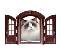 Cat Door - Escape Proof Entry for Small Medium Pets | ABS Frame with Locking Flap, Weather Resistant Design, Easy Install Pet Door for Bedroom Garage Wall Doorway Patio Indoor Outdoor Access