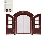 Cat Door For Window,Escape-Proof Small Breed Gate |Collision-Resistant With Double Panels 9.45x10.83x2.83in French Style Indoor Cat Door | For Bedroom Garage Interior Outdoor Wall Doorway Patio House