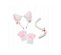 Cat Ear Tail And Paw Animals White Without Tie