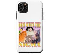 Cat Erm, What The Sigma? Meme divertente Umorismo ironico specifico Custodia per iPhone 11 Pro Max