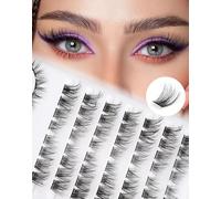 Cat Eye, extension per ciglia, miste, 10-13 mm, curvatura a D, pre-mappate, a ciuffetto, per sinistra e destra, fascia sottile, 8 paia