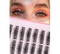 Cat Eye, extension per ciglia, miste, 10-13 mm, curvatura a D, pre-mappate, a ciuffetto, per sinistra e destra, fascia sottile, 8 paia