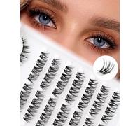 Cat Eye, extension per ciglia, miste, 10-13 mm, curvatura a D, pre-mappate, a ciuffetto, per sinistra e destra, fascia sottile, 8 paia