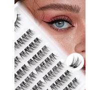 Cat Eye, extension per ciglia, miste, 10-13 mm, curvatura a D, pre-mappate, a ciuffetto, per sinistra e destra, fascia sottile, 8 paia