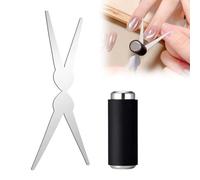 Cat Eye Magnet Set, Scratch-resistant Double-head Nail Tool, Scissor & French Tip Design for Cat Eye Gel Polish for Beginners Party Daily Wedding Commuting Home Studio (1 Pcs)