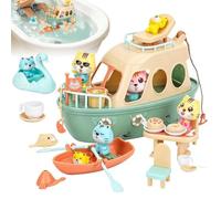 Cat Figure Pretend Set - Early Learning Imaginative Sea Navigation Game | Captain Figure Kids Pretend Play Toy For Young Children Girls Parents School Classroom Playroom