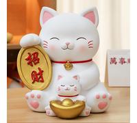 Cat Figurine Piggy Bank Saving Pot Jar Statua animale per regali di Pasqua