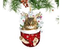 Cat Figurine | Tree Decorations Hanging | Cats Acrylic Ornament Festival Party Treee Pendant Decoration | Suitable for Keychain, Bag, Car Rearview Mirror Pendants