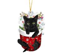 Cat Figurine | Tree Decorations Hanging | Cats Acrylic Ornament Festival Party Treee Pendant Decoration | Suitable for Keychain, Bag, Car Rearview Mirror Pendants