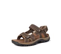 Cat Footwear Giles, Sandali a Punta Aperta Uomo, Dark Brown, 45 EU