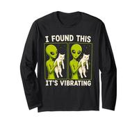 Cat Funny Ho Scoperto Che è Vibrating Kitty Lover Maglia a Manica