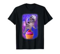 Cat Galaxy Flying Cupcake Space Kitty Adventure Maglietta