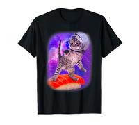 Cat Galaxy Flying Sushi Space Kitty Adventure Maglietta