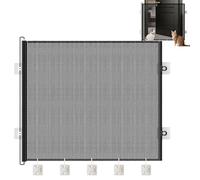 Cat Gate Safety Barrier, No-Drill Mesh Pet Gate, Retractable Baby Proofing Puppy Doorway, Childproofing Fence for Doorways, Stairs, and Indoor Spaces, 43.31x30.71 Inches, Gray