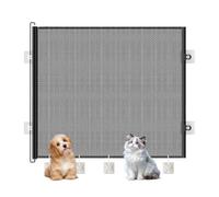 Cat Gate Safety Barrier, No-Drill Mesh Pet Gate, Retractable Baby Proofing Puppy Doorway, Childproofing Fence for Doorways, Stairs, and Indoor Spaces, 43.31x30.71 Inches, Gray