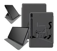 Cat Ghosts Custodia per Samsung Galaxy Tab S8 Plus 2022/S7 FE 2021/S7 Plus 2020 12,4 pollici, supporto pieghevole girevole a 360 gradi con angoli di visualizzazione multipli custodia con auto sleep