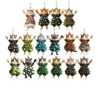 Cat Gift for Women Christmas Decorations Personalization Acrylic Sign Fun Cute Cat Ornaments Christmas Tree Decor for Love Pets Birthday Fairy Gift for Desk - Cats Holiday Party Outdoor Indoor Decor