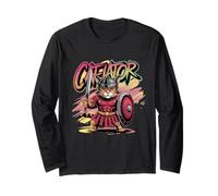 Cat Gladiator Epic Warrior Amanti dei gatti Maglia a Manica