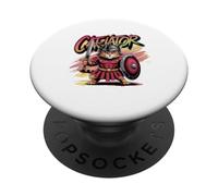 Cat Gladiator Epic Warrior Amanti dei gatti PopSockets PopGrip Adesivo