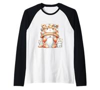 Cat Gnome Cute Kawaii Kitties For Cat People Who Love Cats Maglia con Maniche Raglan