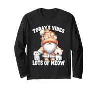 Cat Gnome Graphic And Cute Kitten Funny Saying For Cat Lover Maglia a Manica
