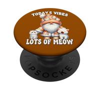 Cat Gnome Graphic And Cute Kitten Funny Saying For Cat Lover PopSockets PopGrip Adesivo