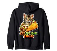 Cat Got Your Taco - Cibo Divertente per Gatti Felpa con Cappuccio