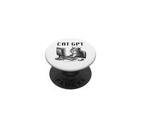 CAT GPT Divertente Gatto AI - Computer Chat Bot Divertente Kitty Pun PopSockets PopGrip Adesivo