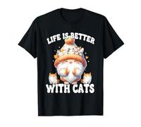 Cat Grandma Life Is Better With Cats For Cat Mom And Dad Maglietta