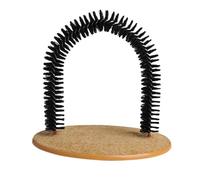 Cat -Groomer Arch Massager, Soft Bristle Pet Brush, Scratch Pad, 36 x 29 x 35 cm Back Scratcher for Kittens, Bedroom or Study Grooming Station Supporting Your Pet's Sets