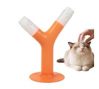 Cat Groomer - Soft Silicone Bristles Floor Stand Branch Design | Cat Scratcher Post for Pet Indoor Home Wall Corner Furniture Protection