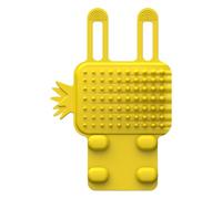 Cat Grooming Brush, Silicone Pet Hair Remover, 6,3 x 4,33 x 0,67 Inches Adjustable Soft Corner Massage Comb Portable Itch Relief and Debris Removal Tool for Daily Cat Grooming Comfort