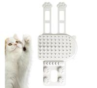 Cat Grooming Brush, Wall Corner Scratcher, Massage Comb, Soft Bristles, Easy Installation Furniture Table Legs, and Keep Your Cat Happy, Entertained, 20x10cm White Green