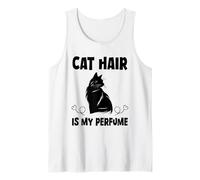 Cat Hair Is My Perfume Humor Citazione Canotta