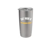 Cat Hair Is My Summer Sparkle donne proprietari di gatti dicendo. Bicchiere termico in acciaio inox doppia parete