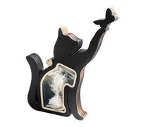 Cat Hair Keepsake, Wooden Cat Shaped Storage Box, 7.09x5.91x0.79 inches, Memorial Display, Decorative Holder for Pet Ashes Teeth Nails Bones, Puppy Kitten Doggy Animal Lovers Home Living Room Desk