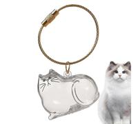 Cat Hair Storage Bottle, Clear Portable Keepsake Jar, Small Bin for Pet Furs Collection, Travel Sympathy Gift for Friends Family, Burial Memorial Home Use, 1 Piece